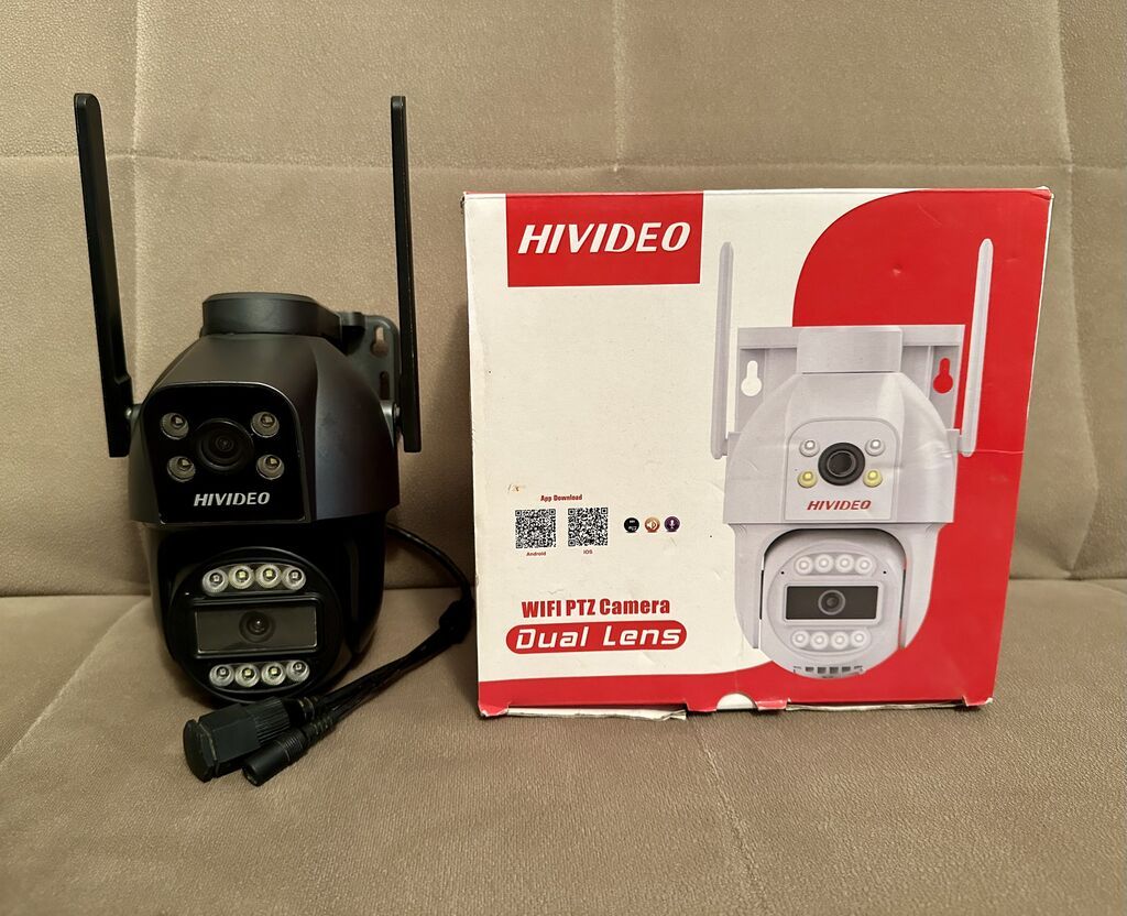 Iki Linzali Wifi Kamera. Üst kamera sabit, alt kamera 360* firlanan HD — Surveillance sistemləri, Bakı (2)
