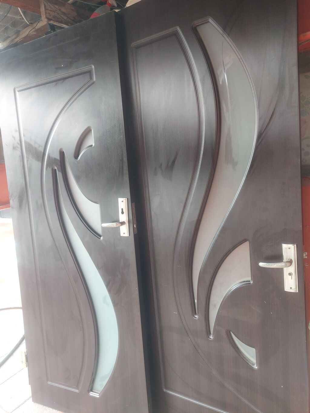 MDF qapılar və qutu dəstləri - Material: MDF (ağac teksturalı, tünd — Pəncərələr, qapılar, balkonlar, Bakı (2)