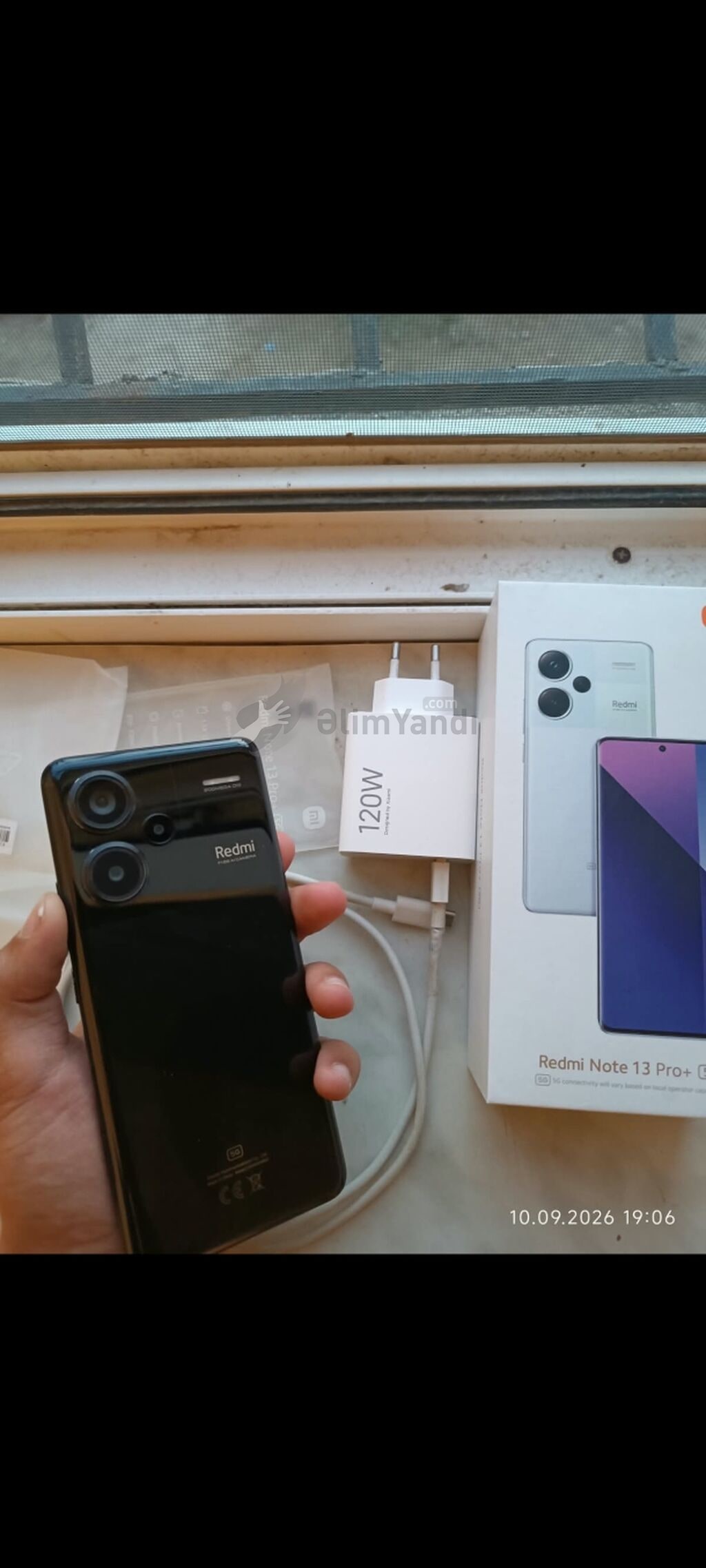 Redmi Note 13 Pro+, 256 GB, rəng - Qara, Barmaq izi, İki sim — Elektronika, Bakı