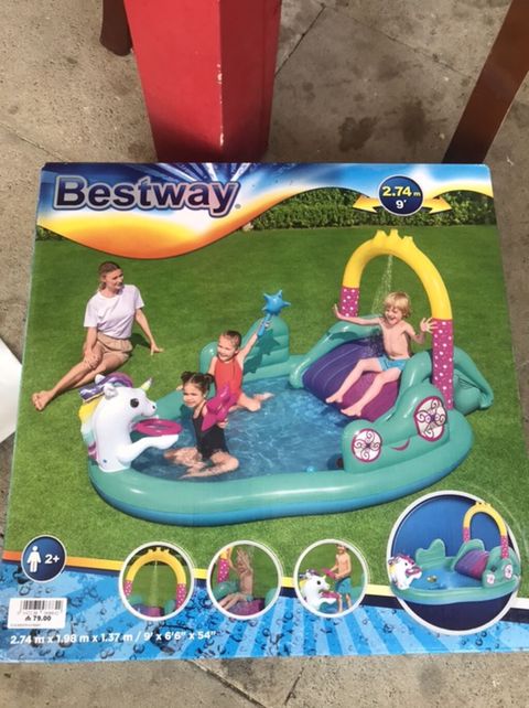 Bestway uşaq şişmə oyun hovuzu – Unicorn temalı su parkı - Ölçülər — 25 ₼ · Novxanı · Hovuzlar Bestway uşaq şişmə oyun hovuzu – Unicorn temalı su parkı - Ölçülər — Novxanı
