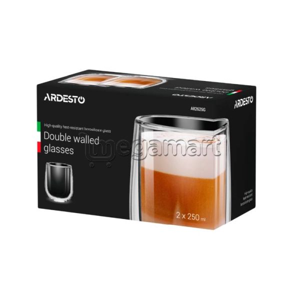 Stəkan dəsti Ardesto fincan dəsti Golden Moon qoşa divarlı (AR2625G) — Bişirmə qabları, Bakı (2)