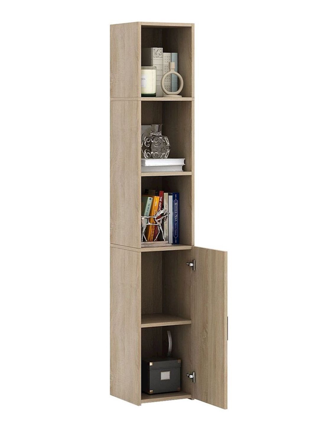Stellaj 3563_StellajBookSomona, 178х30х30 sm, Ldsp, bej — Mallar, Bakı (2)