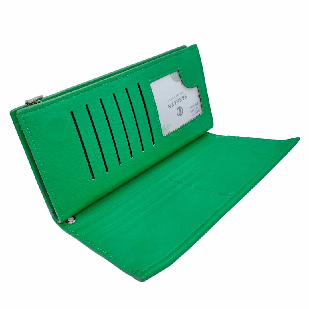 Qadınlar üçün süni dəri pul kisəsi Saralyn C-1222_GREEN_1, yaşıl — Mallar, Bakı (2)