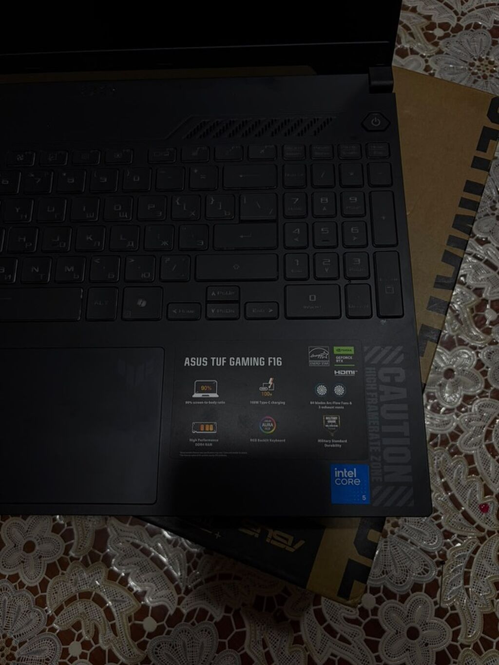 ASUS TUF Gaming F16 (FX607V) İşlənməyib arginal başlıq qutusu ile bir — Asus, Bakı (2)