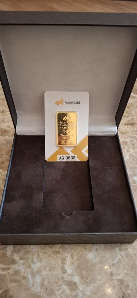 AzerGold qızıl külçəsi 50 qr — 12 500 ₼ · Bakı · Şəxsi əşyalar AzerGold qızıl külçəsi 50 qr — Bakı