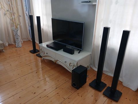 LG Ev Teatrı sistemi – 5.1 kanallı qüllə tipli akustika və subwoofer — Qəbələ