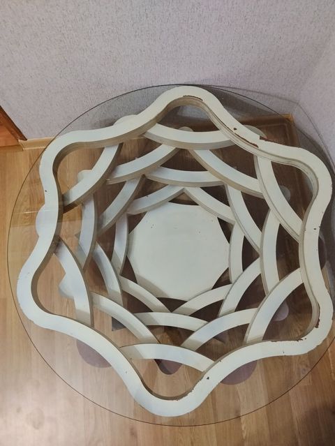 Yumru masa, Açılmayan, Təkərsiz, Şüşə — Bakı
