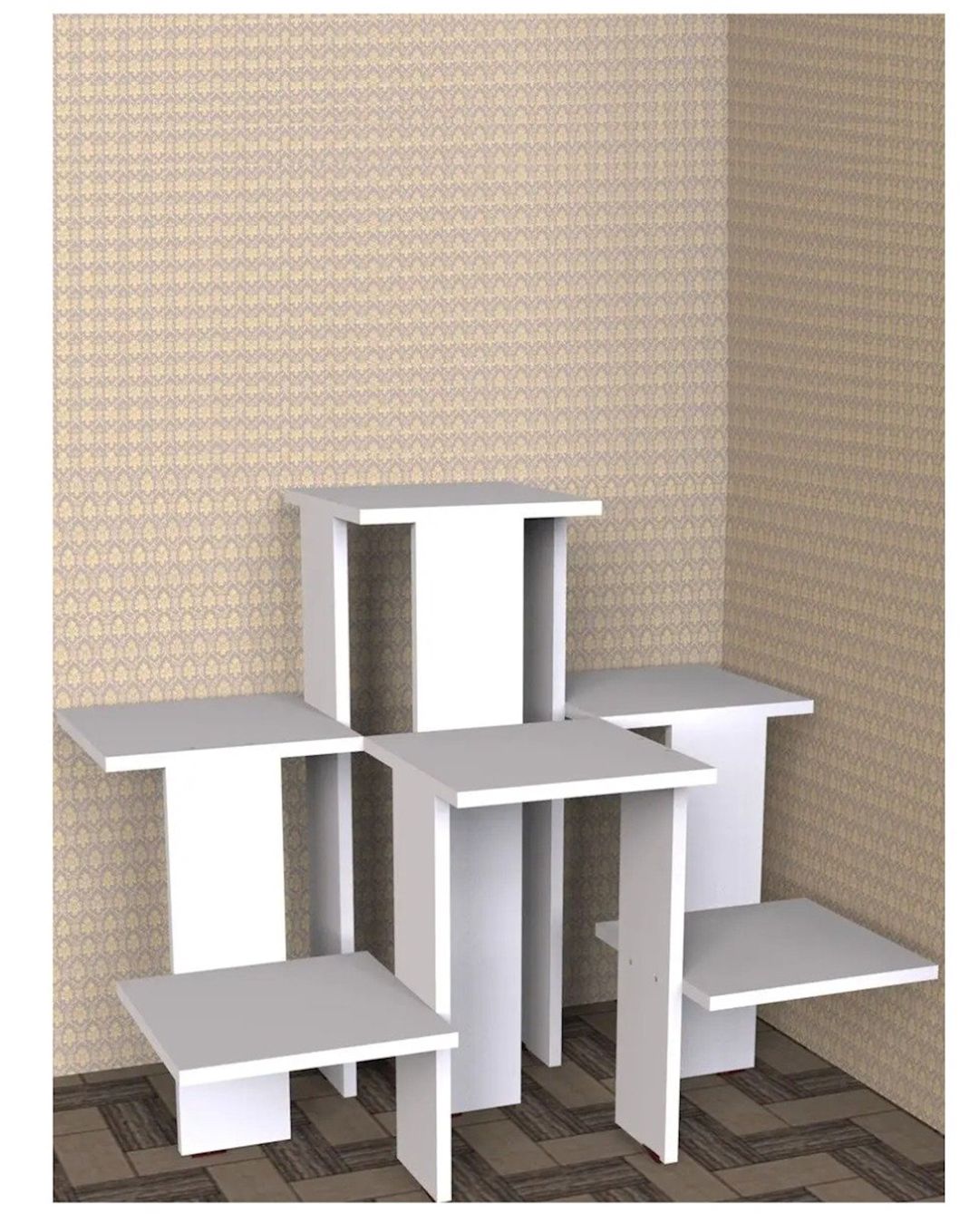 Stellaj, 55x45x67 sm, Ldsp, ağ — Mallar, Bakı (2)