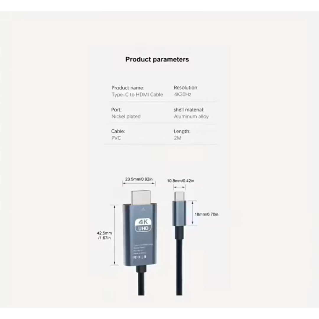 4K dəstəyi ilə USB-C-dən HDTV-yə adapter — Video kabel və adapterlər, Bakı (4)