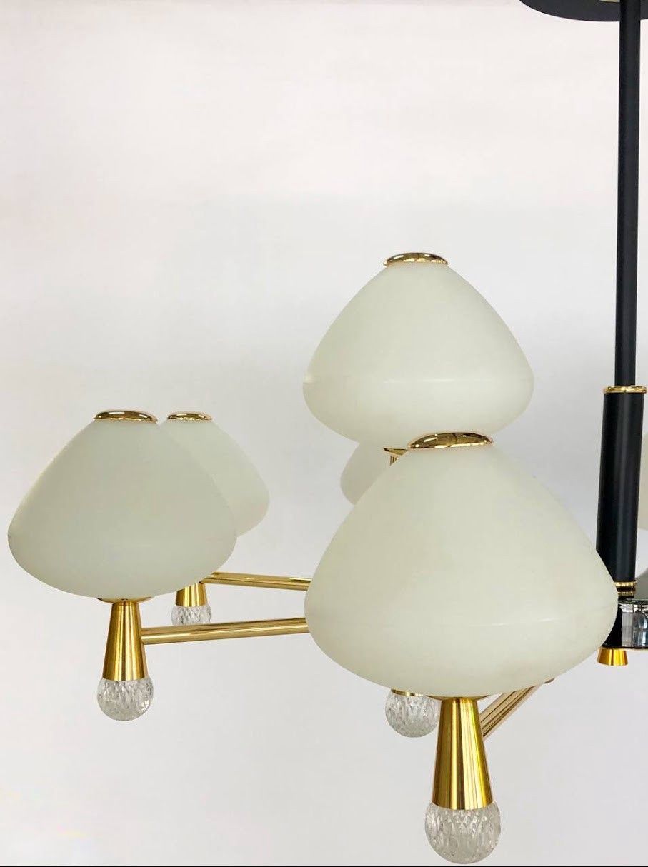 Asma çilçıraq Şəms Aydınlatma 85096, 12 LED, qızılı/qara, iki mərtəbəli, 75x65 sm - LED8695-8+4 — Mallar, Bakı (3)