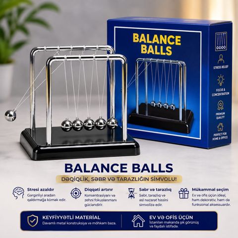 Masaüstü kəfkir Nyuton topları No brand, Balance Balls, Metal/Plastik — Bakı