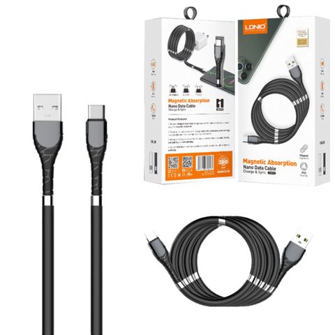 Ldnıo LS491 1M 2.4A maqnetik kabel ldnio-ls491 — Bakı