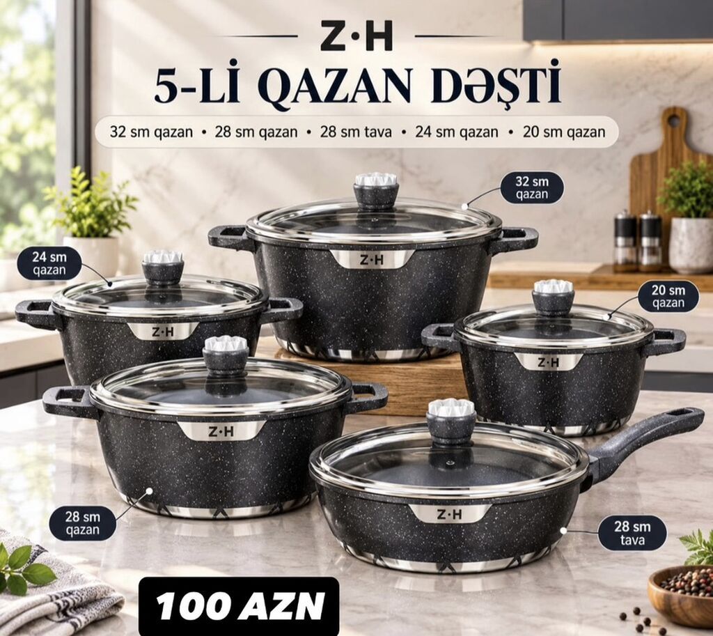 Qazan, rəng - Qara — Bişirmə qabları, Bakı