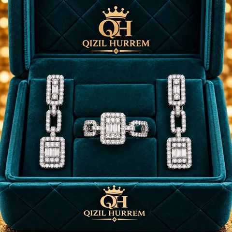 Zinət dəsti qadınlar üçün Qızıl Hurrem HG582, gümüş 925 əyar — Bakı