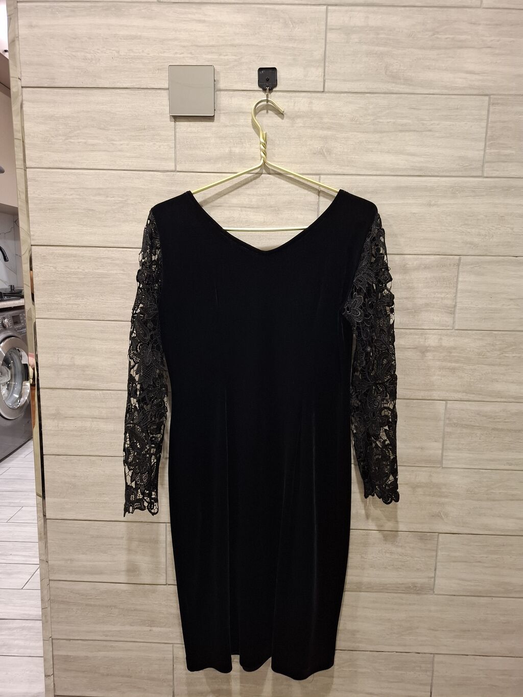 Qara vilur ziyafət donu - Rəng: klassik qara - Material: yumşaq vilur — Axşam paltarları, Sumqayıt (2)