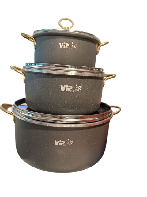 Qazan dəsti Vip Chef, qranit, boz, 20/26/32 sm, 6 əd — 76.87 ₼ · Bakı · Mallar Qazan dəsti Vip Chef, qranit, boz, 20/26/32 sm, 6 əd — Bakı