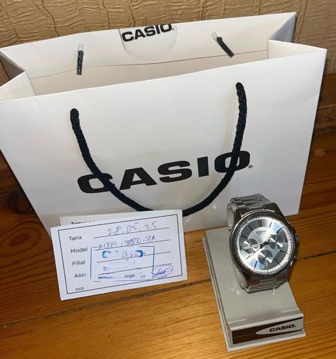 Casıo kişi qol saatı – model: MTP-1259D-7A - Klassik dizaynlı analoq — Gəncə