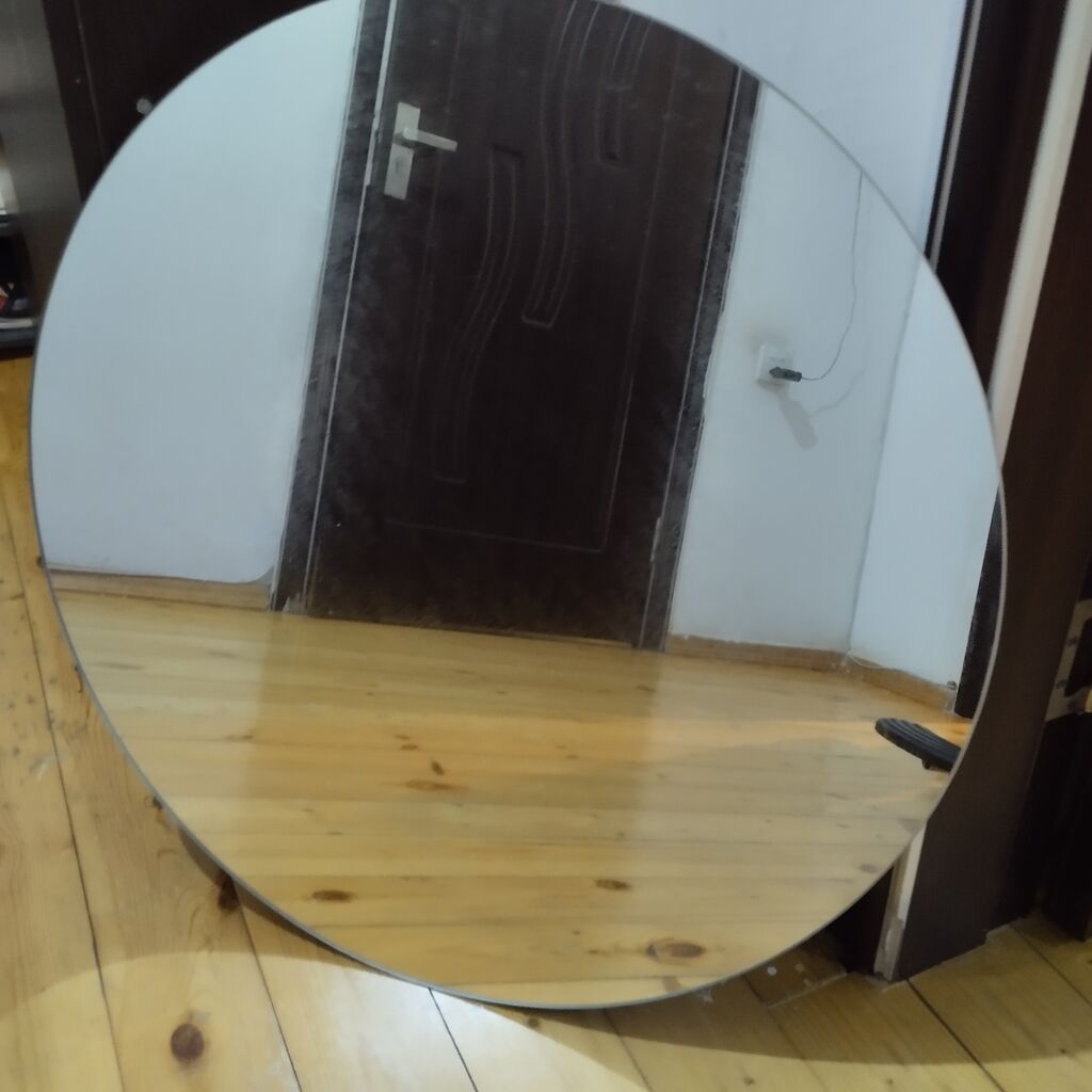 Bərbər/kosmetologiya kreslosu və dairəvi güzgü dəsti - Peşəkar salon — Salon mebeli, Bakı (4)