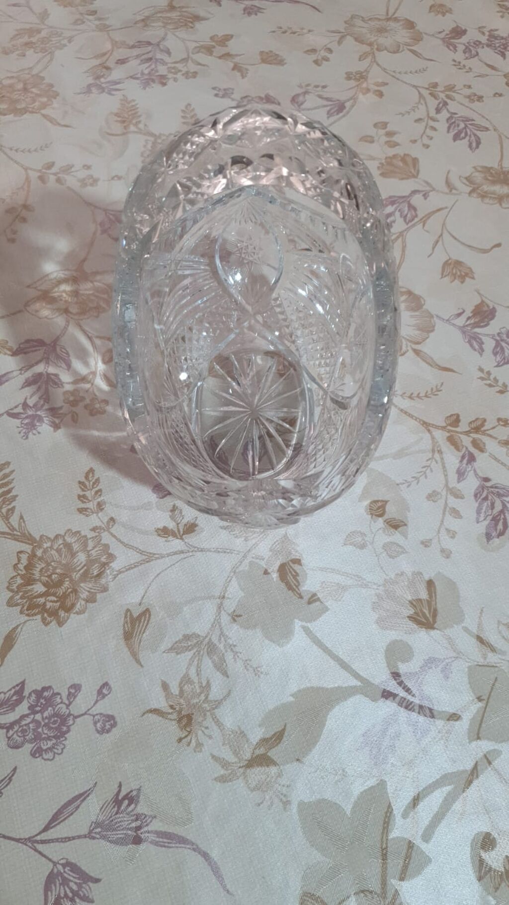 Çox gözəl Çexoslavakiya xrustal konfet və çərəz üçün səbət qabı 100% — Süfrə qabı, Bakı (10)