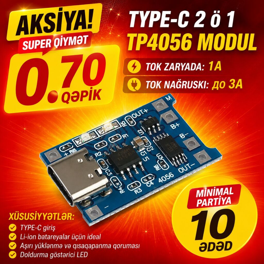 USB proqramator CH340, CP2112, CH340G, FTDİ232RL, ST-Link TP4056 — Noutbuk aksesuarları, Lənkəran (7)