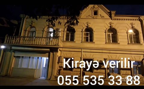 Kirayə verilir – klassik üslubda iki mərtəbəli, fasadı bəzəkli, geniş — Bakı