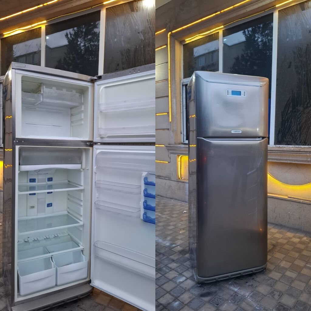 Selin Ariston soyuducu – NoFrost, boz rəng, böyük ölçü - Ölçü: 70 — Soyuducular, Bakı