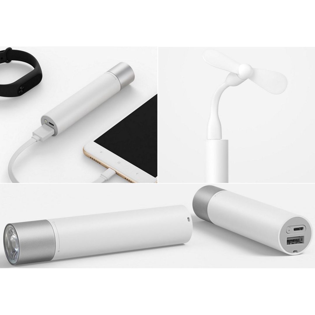 Fənər Xiaomi Mi Portativ Fənər + Power Bank 3350 mAh Ağ — İşıqlandırma, Bakı (4)