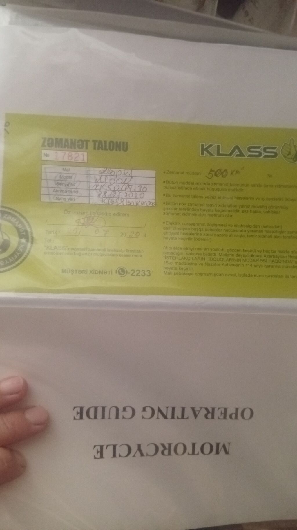 Moon brand 50 sm3, 2020 il, 3500 km — Mopedlər və skuterlər, Bakı (10)