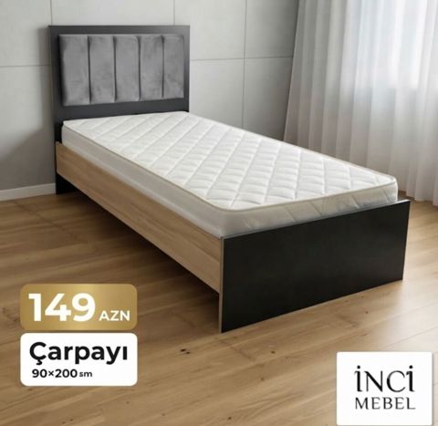 Yeni, Təknəfərlik çarpayı, Bazasız, Matras ilə, Siyirməsiz — Bakı
