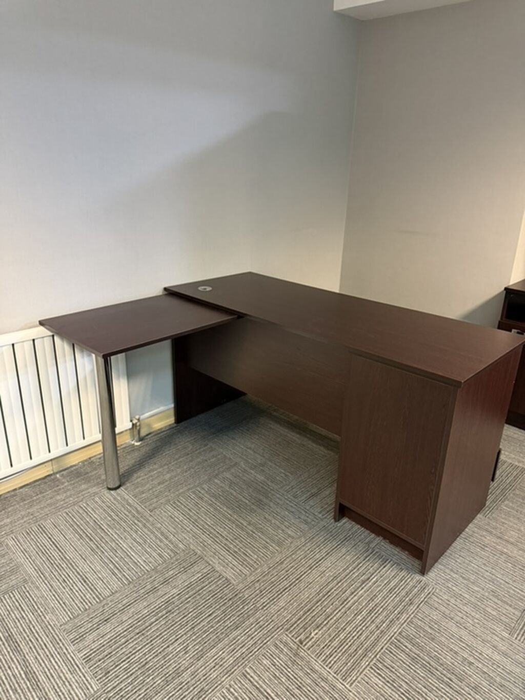 Ofis mebel dəsti - Rəng: tünd qəhvəyi (vənc tipli tekstura) - Masa — Ofis mebeli, Digah (4)