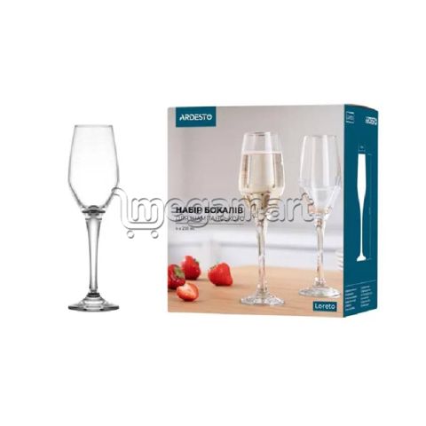 Şampan qədəhləri dəsti Ardesto Loreto, 230ml, 6pcs (AR2623LC) — Bakı