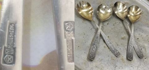 Antik/kolleksiya dəsti – 4 ədəd salat qaşığı ölçü 7eni uzunluğu 24 — 25 ₼ · Bakı · Qablar və mətbəx əşyaları Antik/kolleksiya dəsti – 4 ədəd salat qaşığı ölçü 7eni uzunluğu 24 — Bakı