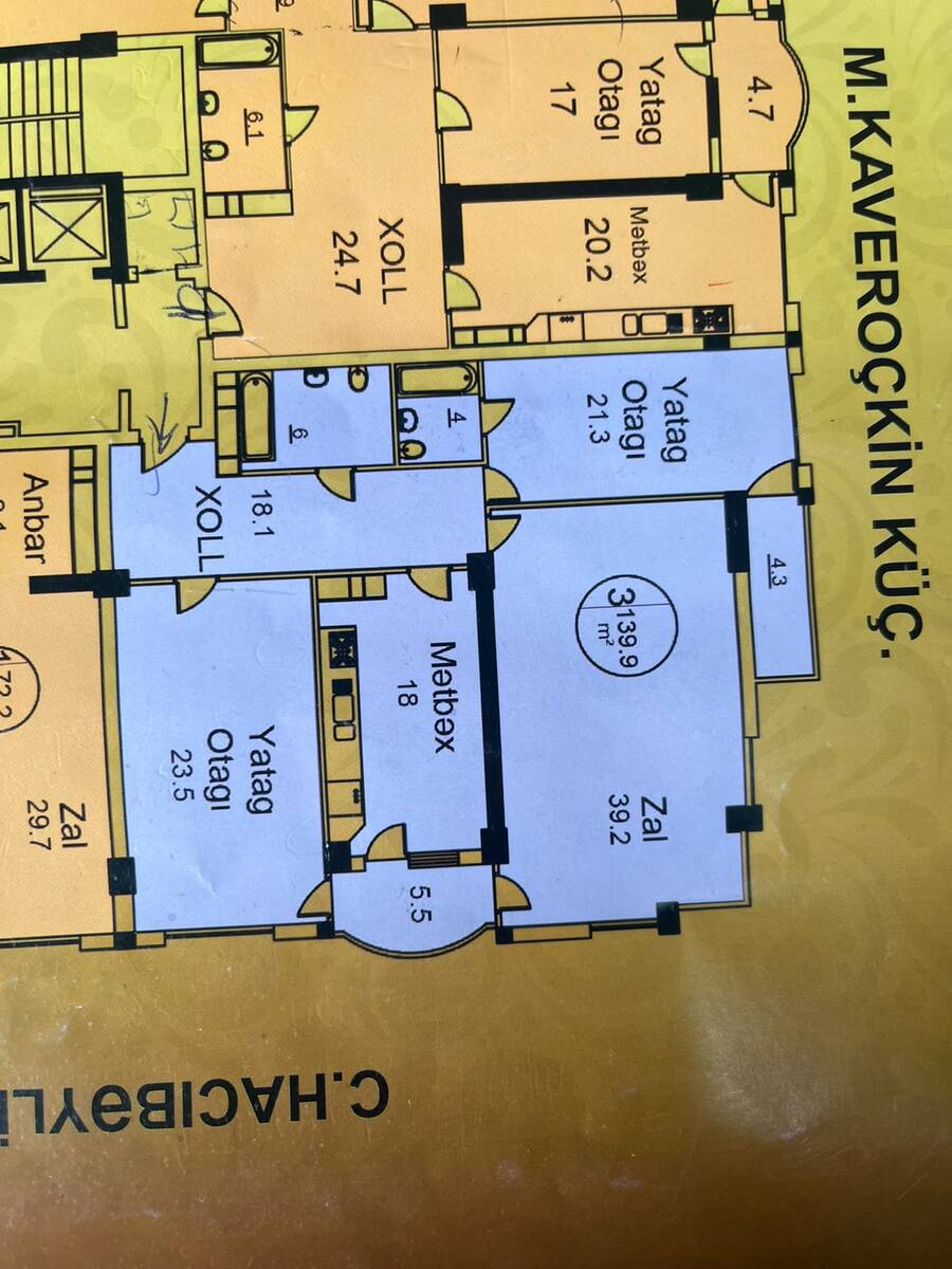 Satılır 3 otaqlı yeni tikili 140 m² — Mənzil, Bakı (4)