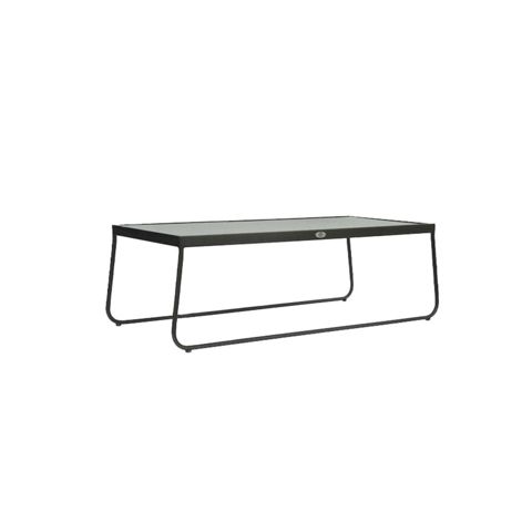 Bağ üçün kofe masası Skyline Moma, alüminium karkas, sintetik rattan, temperli şüşə/kompozit üst, açıq ton/ağ - SL23564 — Bakı