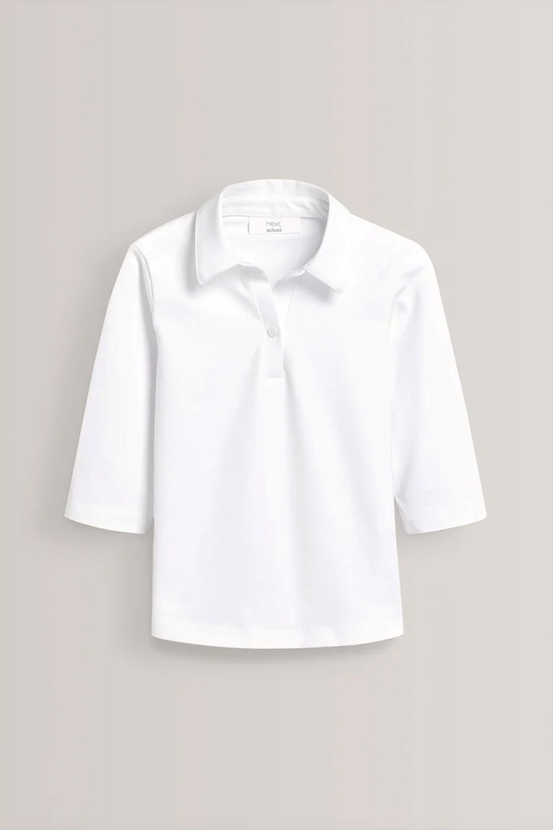 Qızlar üçün məktəbli qısaqol köynək Next jersey blouse, ağ, pambıq/elastan, ölçü 12 yaş — Mallar, Bakı (2)