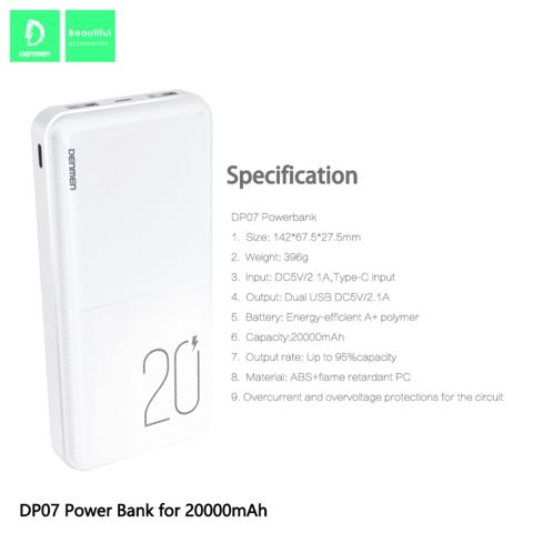 Denmen DP07 Power Bank 20000mAH — Bakı