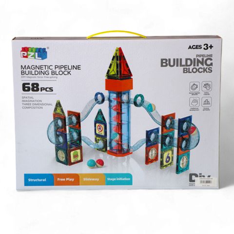 Maqnit konstruktoru PZL Magnetic Pipeline Building Block, 68 element — Bakı