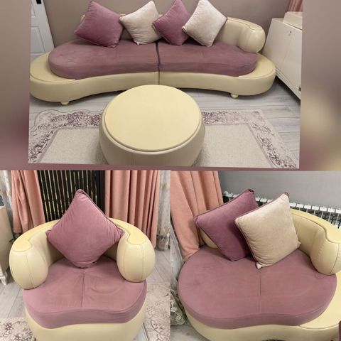 İşlənmiş, Divan, 2 kreslo, Pufik — 350 ₼ · Bakı · Yumşaq mobilya dəstləri İşlənmiş, Divan, 2 kreslo, Pufik — Bakı