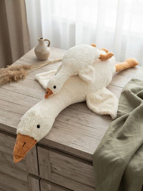 Yumşaq oyuncaq, peluş, ağ, 110x25 sm — Bakı