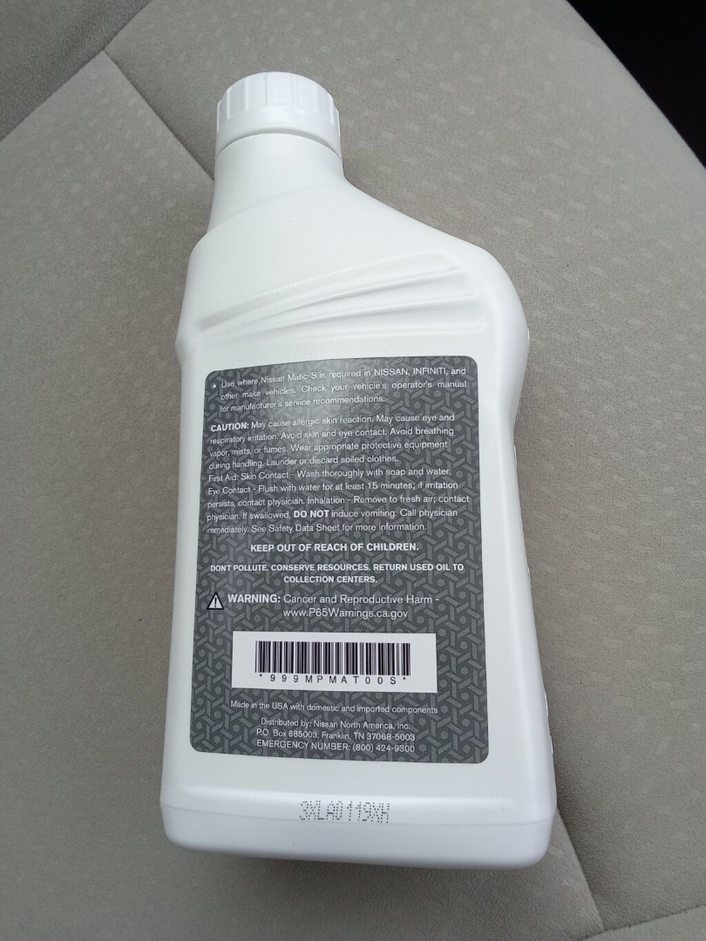 Nissan Matic S transmissiya yağı. 2 ədəd, yeni və orijinal, bağlı — Avto, Bakı (2)