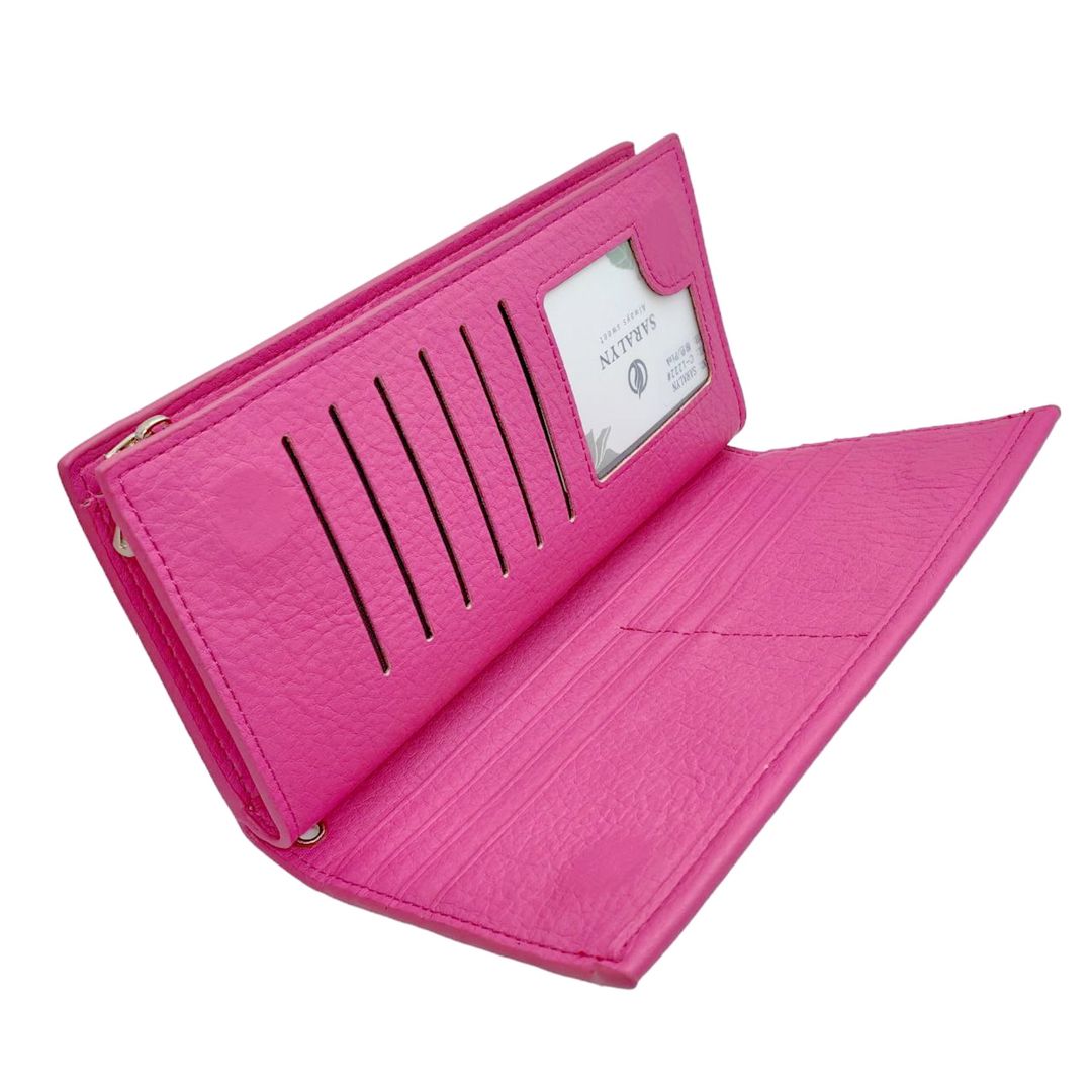 Qadınlar üçün süni dəri pul kisəsi Saralyn C-1222_PINK_1, çəhrayı — Mallar, Bakı (2)