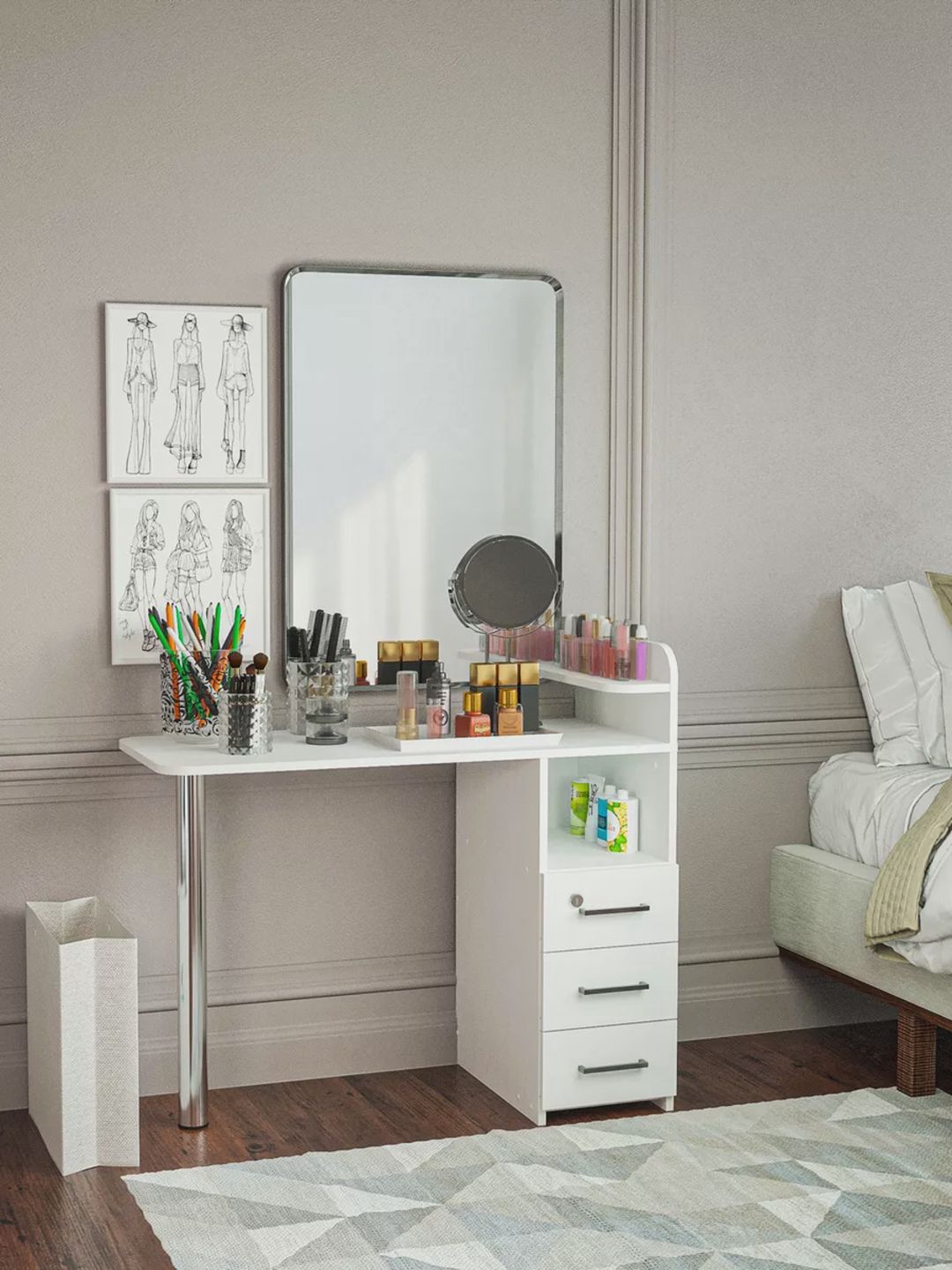 Manikür masası 3563_M3Au24StolManikurR3Sh1OWh, 101.2х91.5х45 sm — Mallar, Bakı (2)