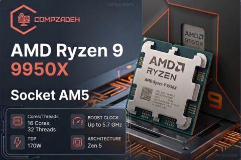 Prosessor "AMD Ryzen 9 9950X" — 1 099 ₼ · Bakı · Kompüterlər və noutbuklar Prosessor "AMD Ryzen 9 9950X" — Bakı