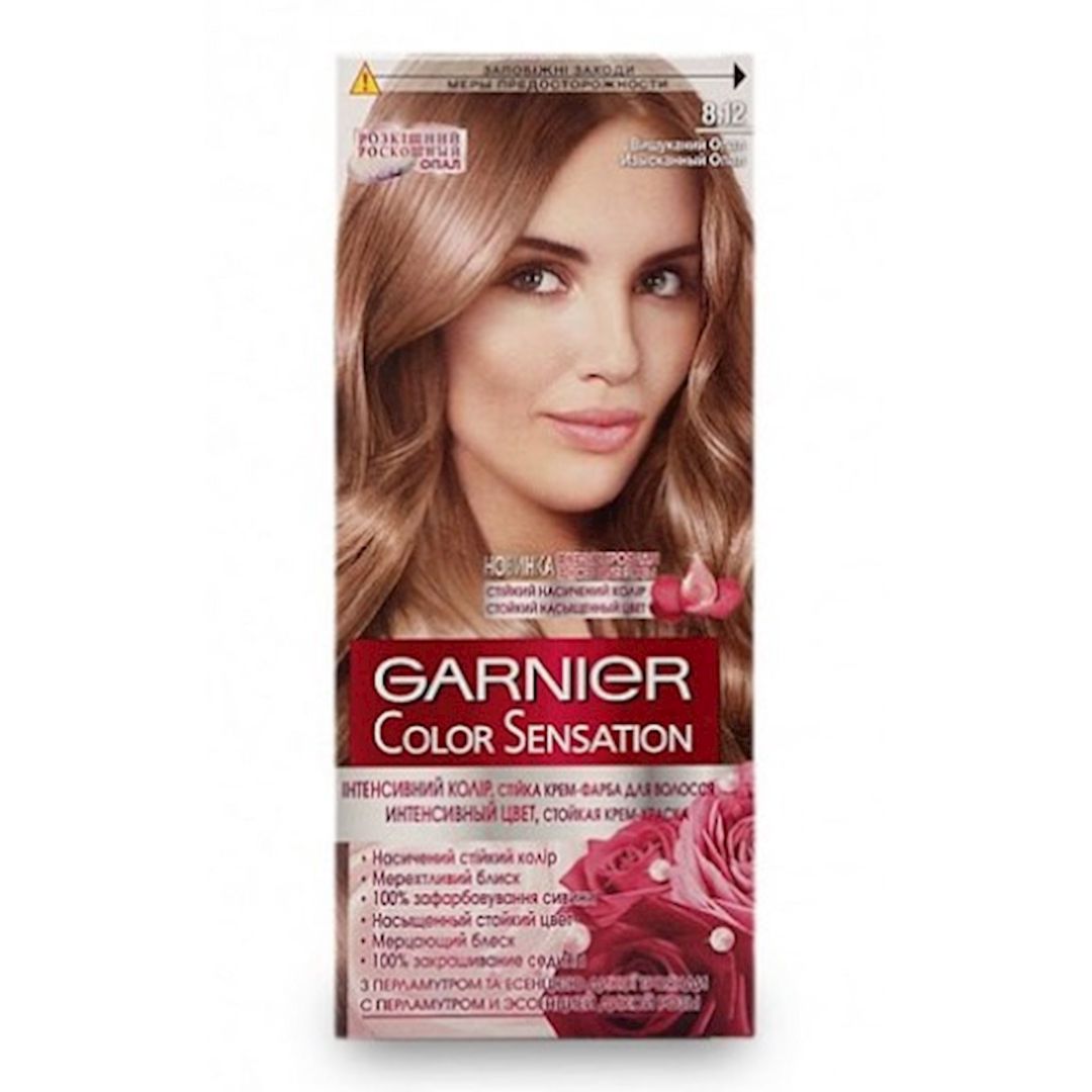 Saçlar üçün krem-boya Garnier Color Sensation, çalar 8.12, Çəhrayı sədəf, 152 ml — Mallar, Bakı