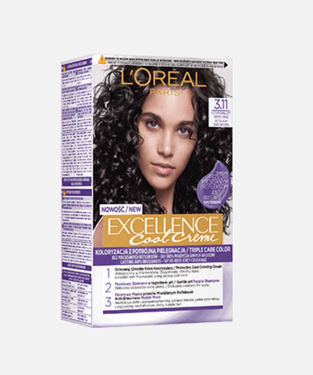 Saç boyası L'Oréal Paris Excellence Creme 3.11 Tünd şabalıdı 192 ml — Mallar, Bakı