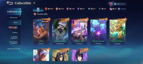 Mobile Legends oyun hesabı təqdim olunur. Hesabda kolleksiya və profil — ProAccountAz
