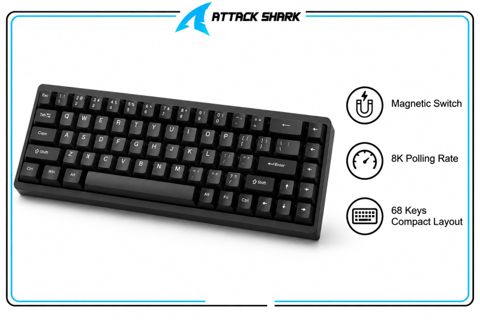 Keyboard Attack Shark R68 HE Black — Bakı