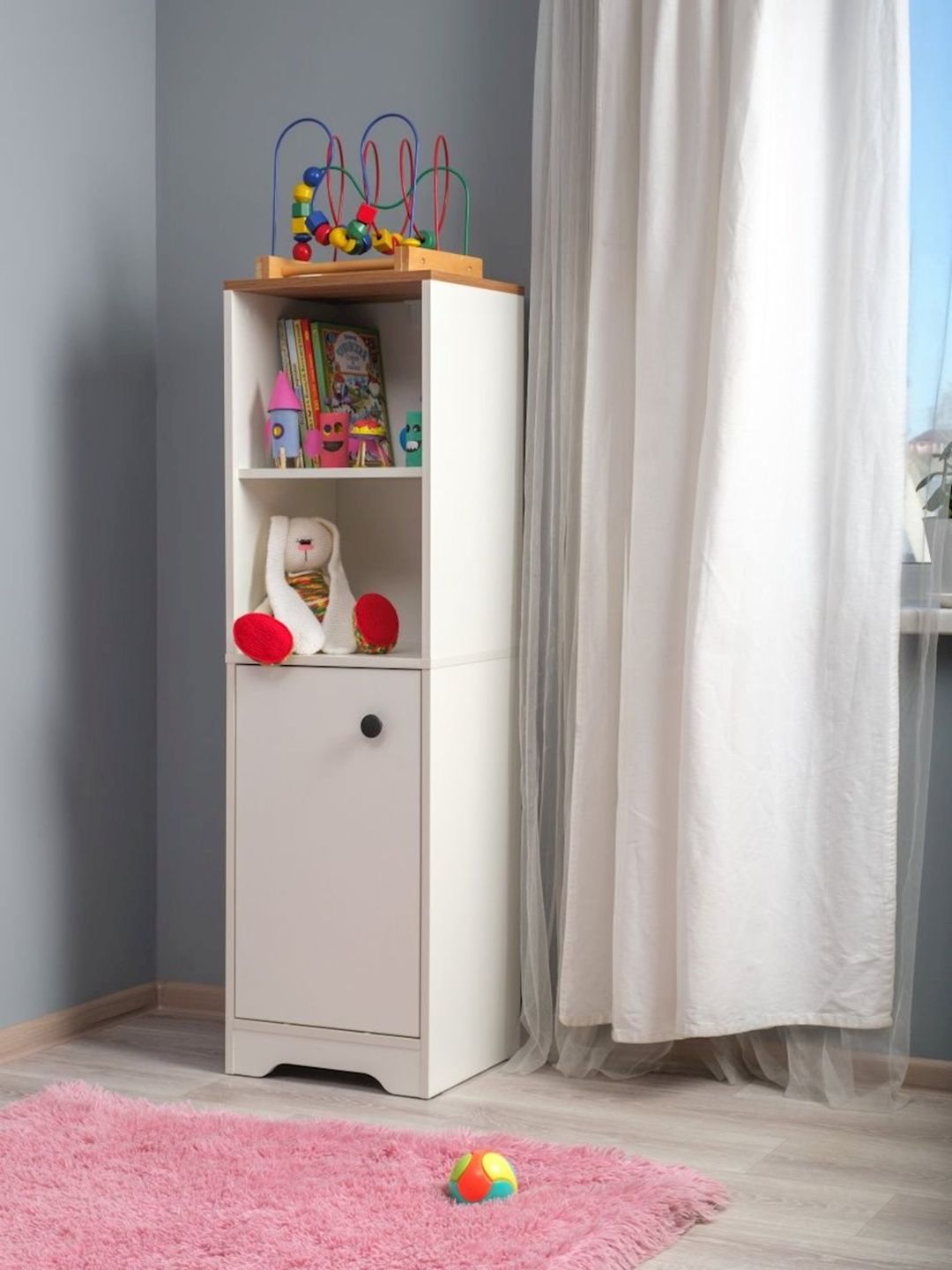 Stellaj 3563_StellajPenalWhite, 137x40x35.4 sm, Ldsp, ağ — Mallar, Bakı (2)
