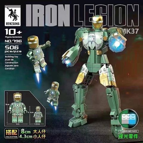 Blok konstruktor Quan Guan 796 Iron Legion MK37, 446 element — Bakı