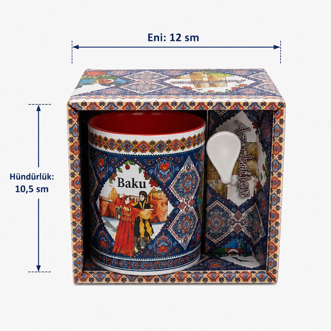 Fincan 2752932, qaşıqla, keramika, rəngbərəng, 400 ml — Mallar, Bakı (3)